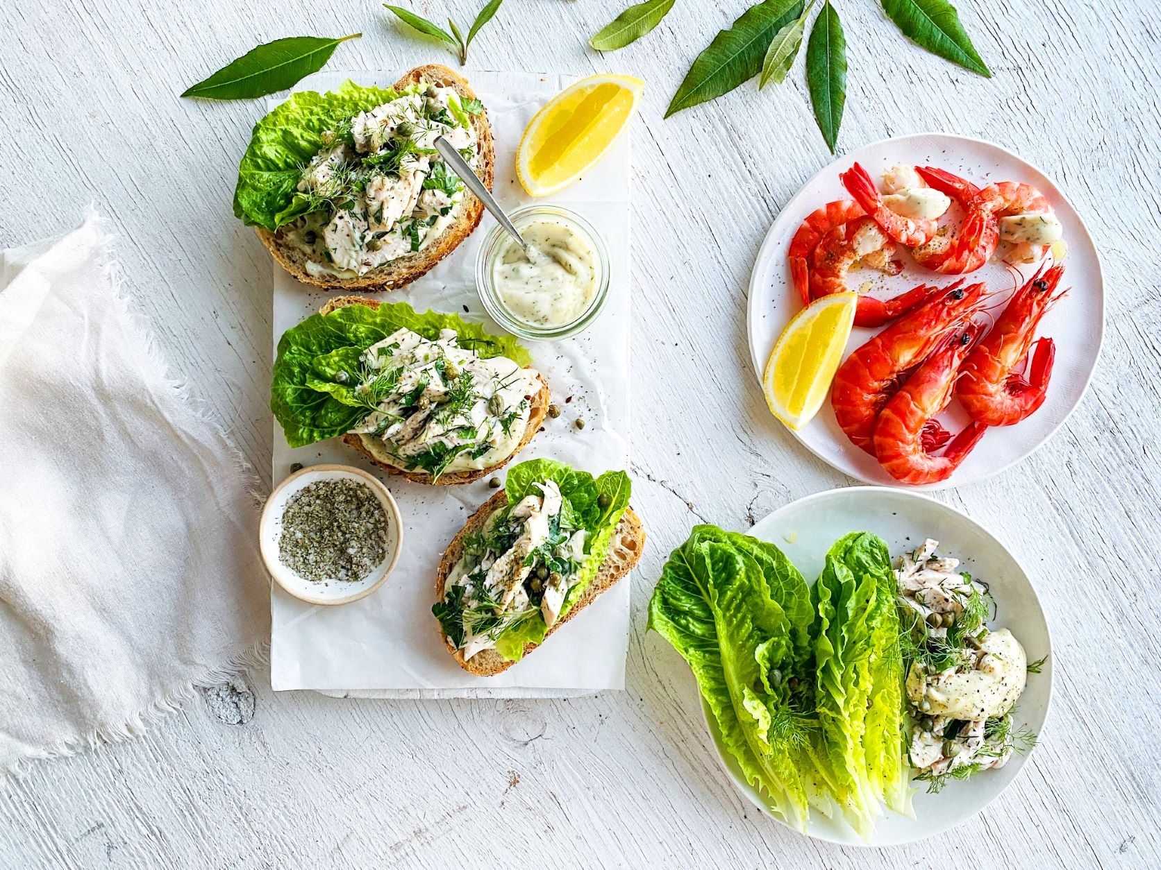 Lemon Myrtle Mayo Sandwich with Prawns - Tom Walton